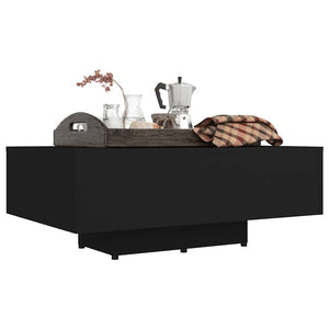 Schwarzer Couchtisch 85x55 cm