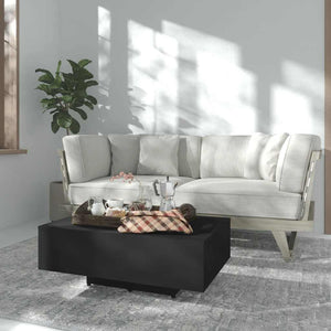 Schwarzer Couchtisch 85x55 cm