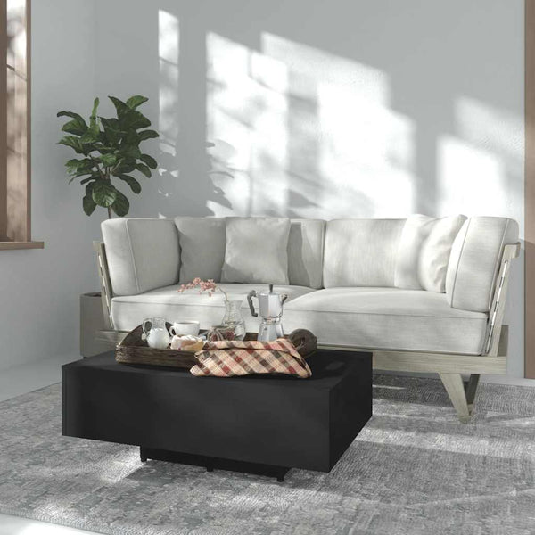 Schwarzer Couchtisch 85x55 cm