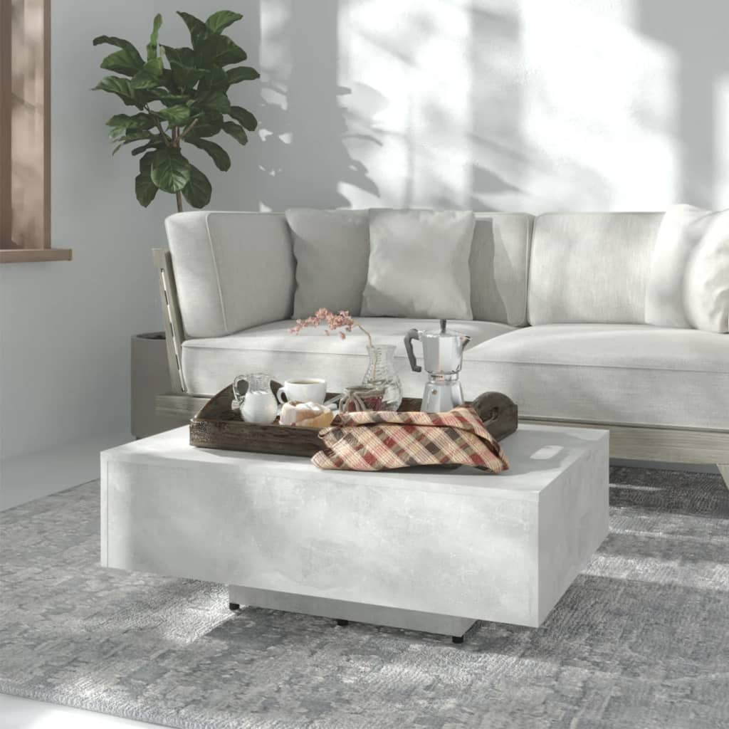 Betongrauer Couchtisch 85x55 cm