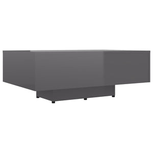 Couchtisch Hochglanz Grau 85x55 cm