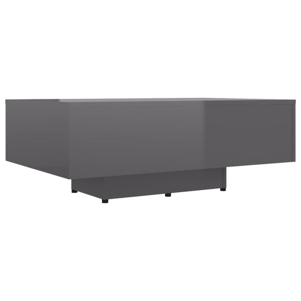 Couchtisch Hochglanz Grau 85x55 cm