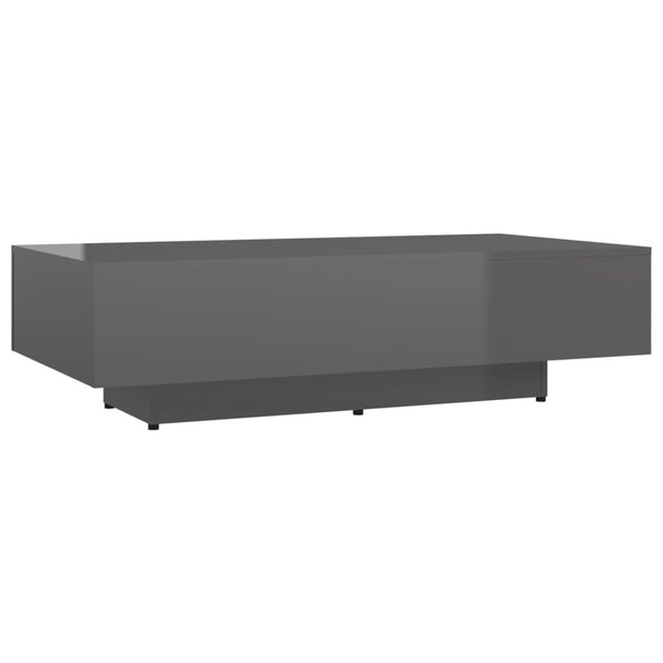 Hochglanz Couchtisch Grau 115x60 cm
