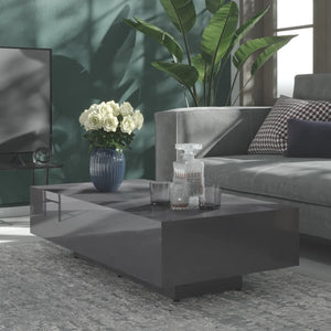 Hochglanz Couchtisch Grau 115x60 cm