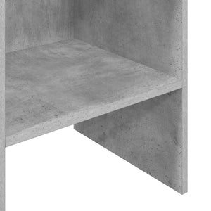Betongraues Bücherregal, 180 cm hoch