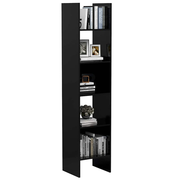 Hochglanz Bücherregal Schwarz 180cm