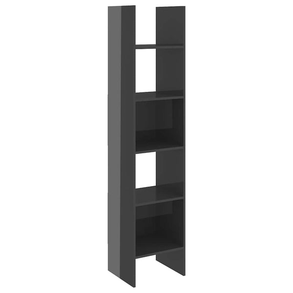 Hochglanz Bücherregal Grau 180cm