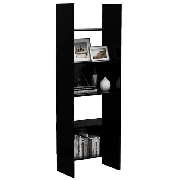Schwarzes Bücherregal 60x35x180 cm