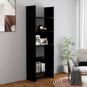 Schwarzes Bücherregal 60x35x180 cm