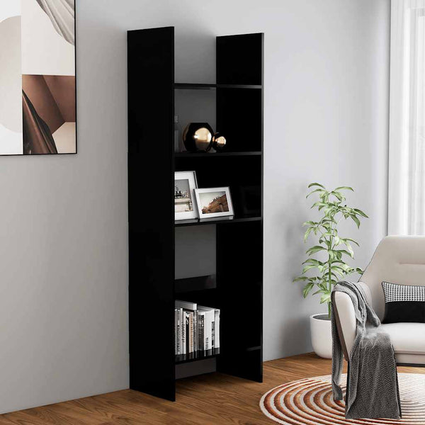 Schwarzes Bücherregal 60x35x180 cm