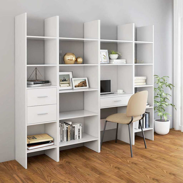 Weißes Bücherregal 40x35x180 cm
