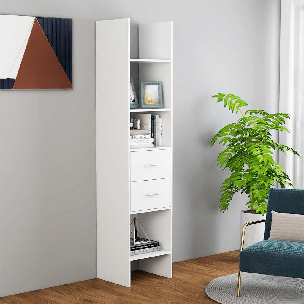 Weißes Bücherregal 40x35x180 cm