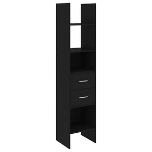 Schwarzes Bücherregal 40x35x180 cm