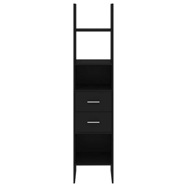 Schwarzes Bücherregal 40x35x180 cm