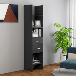 Graues Bücherregal 40x35x180 cm