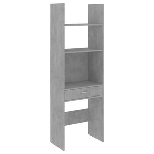 Betongraues Bücherregal 60x35x180 cm