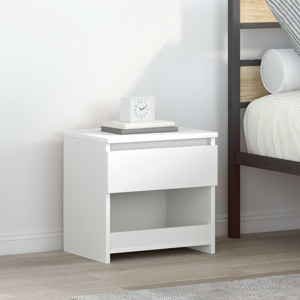 vidaXL Nightstand White 40x30x39 cm Engineered Wood