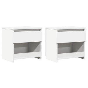 Nachttische 2er Set Weiß 40x30x39 cm