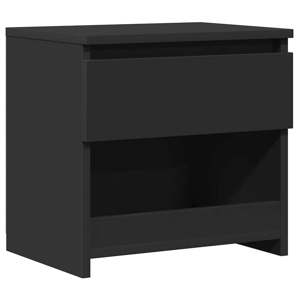 vidaXL Nightstand Black 40x30x39 cm Engineered Wood