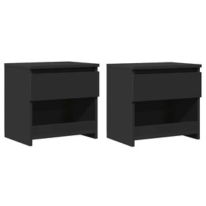 Nachttische 2er Set, Schwarz
