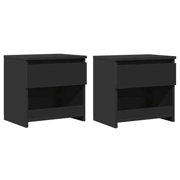 Nachttische 2er Set, Schwarz