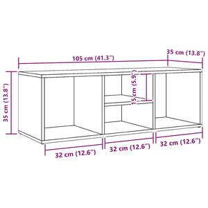 Schuhbank Weiß 105 cm mit 4 Fächern