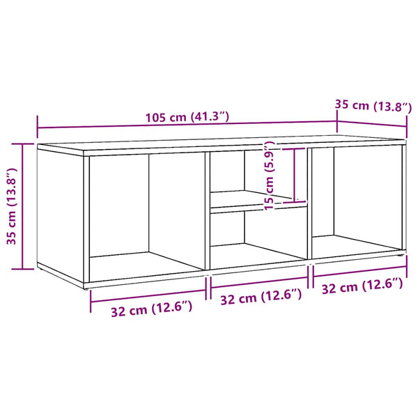 Schuhbank Schwarz 105 cm