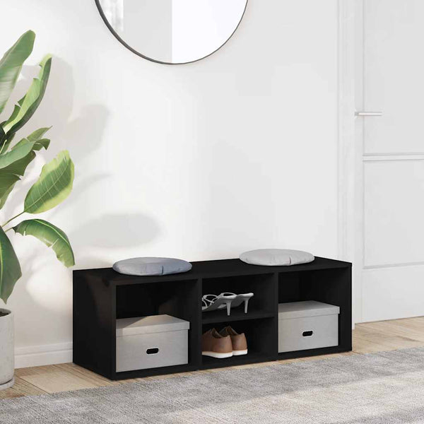Schuhbank Schwarz 105 cm
