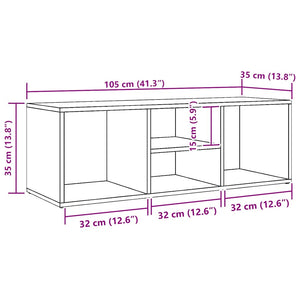 Schuhbank Betongrau 105 cm