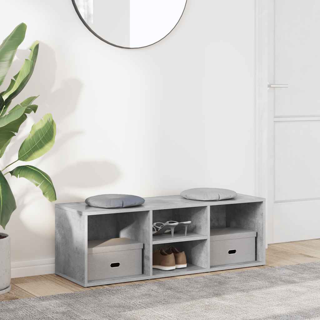 Schuhbank Betongrau 105 cm