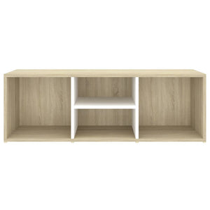 Schuhbank Weiß/Sonoma-Eiche, 105 cm