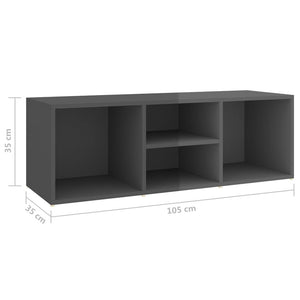 Schuhbank Grau Hochglanz 105 cm