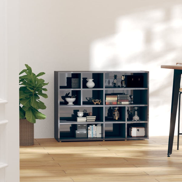 Sideboard Hochglanz Grau 97x32x72 cm