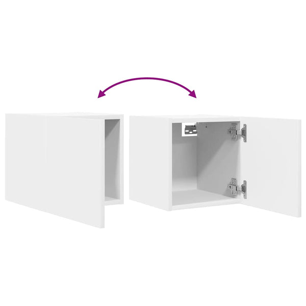 Weißer TV-Wandschrank 30,5x30x30 cm