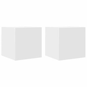 Weiße TV-Wandschränke, 2er-Set