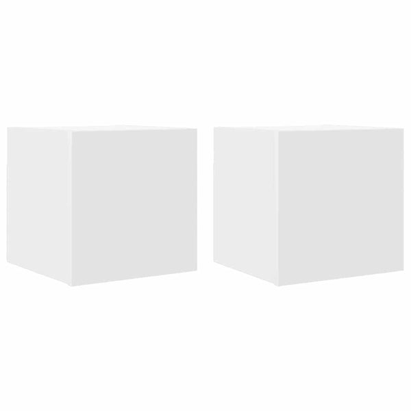Weiße TV-Wandschränke, 2er-Set