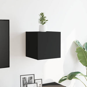 Schwarzer TV-Wandschrank 30,5x30x30 cm
