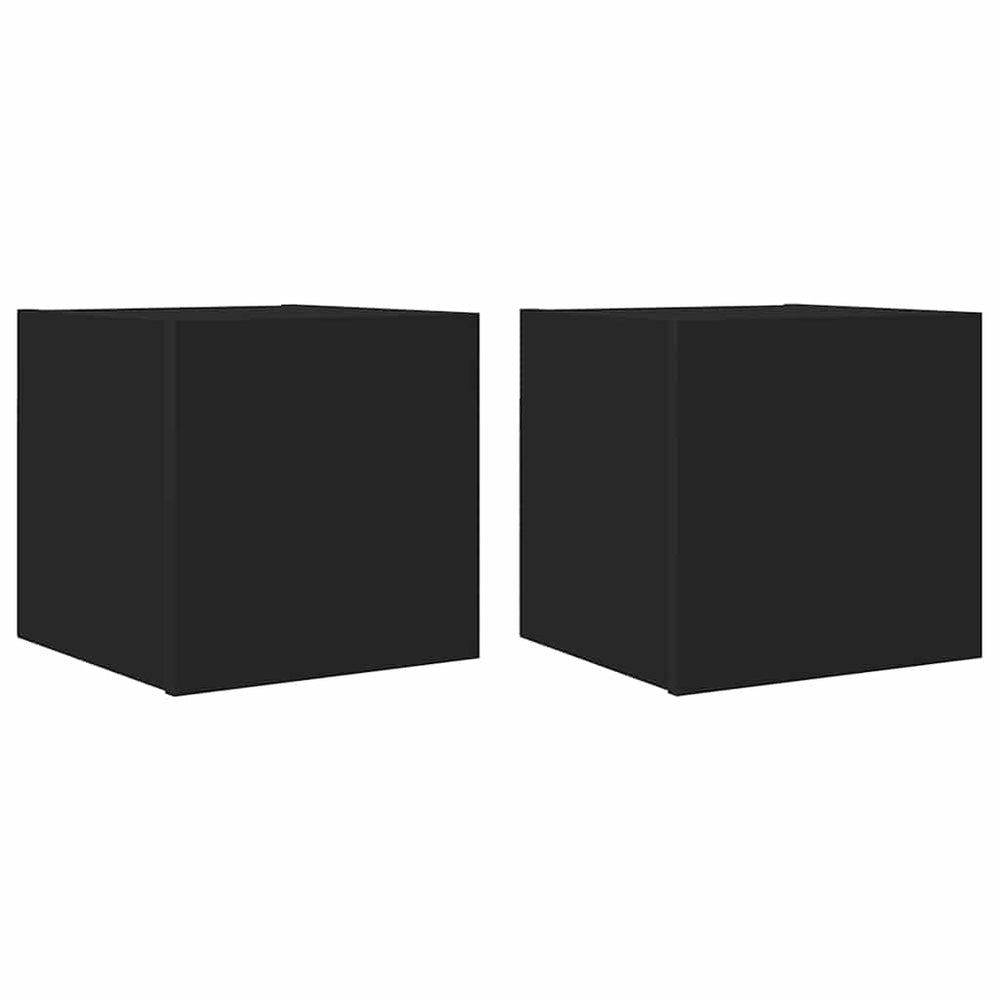 TV-Wandschränke Schwarz, 2er Set