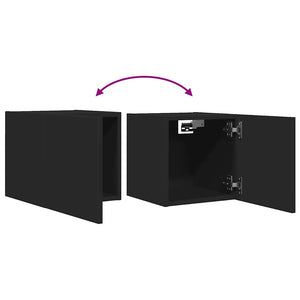 TV-Wandschränke Schwarz, 2er Set