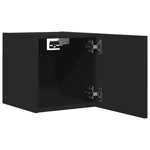 TV-Wandschränke Schwarz, 2er Set