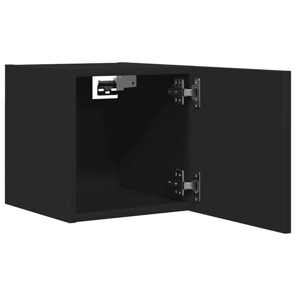TV-Wandschränke Schwarz, 2er Set