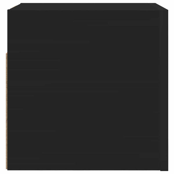 TV-Wandschränke, 4er Set, Schwarz