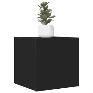 TV-Wandschränke, 4er Set, Schwarz