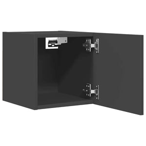 Grauer TV-Wandschrank 30,5x30x30 cm