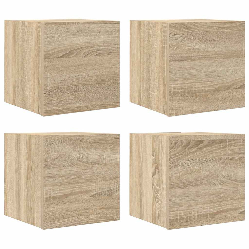 TV-Wandschränke Sonoma-Eiche, 4er-Set