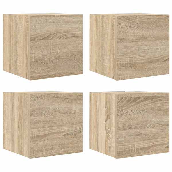 TV-Wandschränke Sonoma-Eiche, 4er-Set