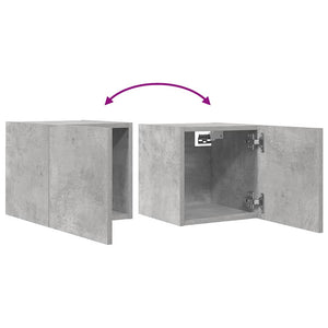 Betongrauer TV-Wandschrank 30,5x30x30 cm