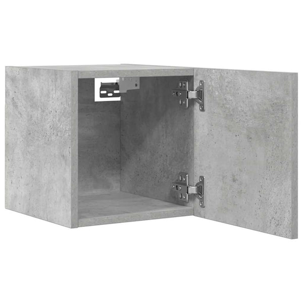 Betongrauer TV-Wandschrank 30,5x30x30 cm