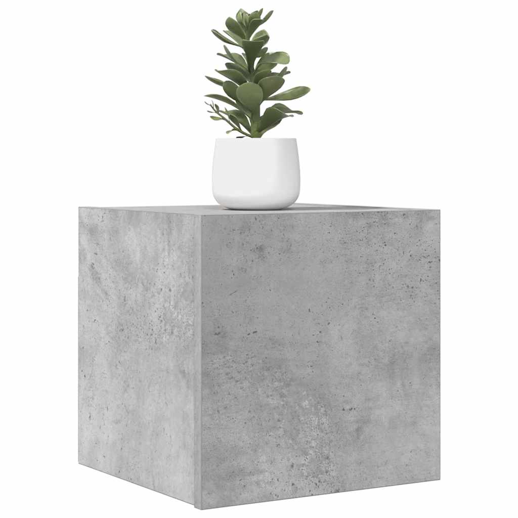 Betongrauer TV-Wandschrank 30,5x30x30 cm