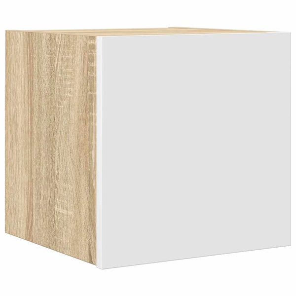 TV-Wandschrank Weiß Sonoma-Eiche 30,5 cm